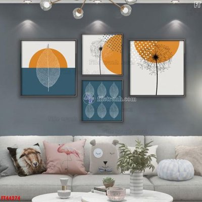 File in ấn File tranh bộ hiện đại FT44274 chuyên nghiệp