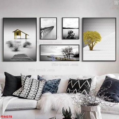 File gốc File tranh bộ hiện đại FT44278 (in 3D) cho trang trí