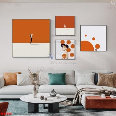File gốc File tranh bộ hiện đại FT44283 (trang trí) phòng làm việc