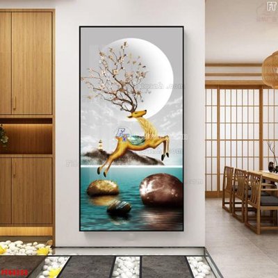 File in trần File tranh bộ hiện đại FT44522 (bản gốc) hoa văn