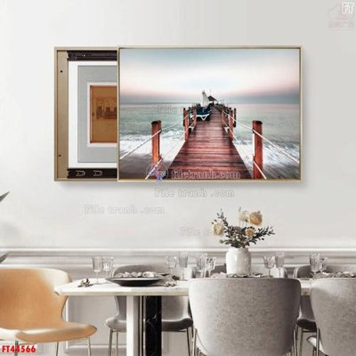 File gốc File tranh bộ hiện đại FT44566 (in lụa) trang trí tường