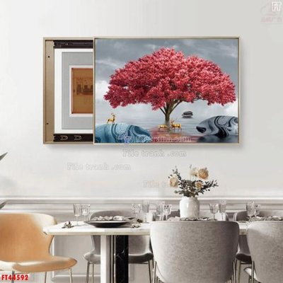 File tranh File tranh bộ hiện đại FT44592 (gốc) in trên kính