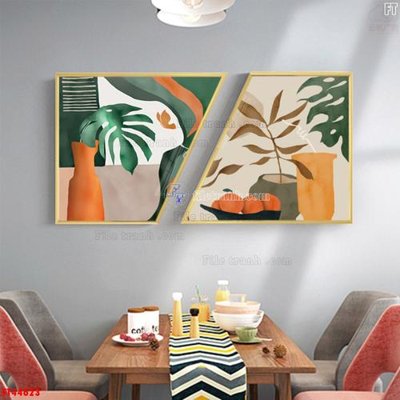 File tranh File tranh bộ hiện đại FT44623 (bản gốc) in lụa 5D