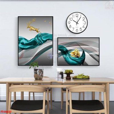 File in trần File tranh bộ hiện đại FT44637 (bản gốc) hoa văn