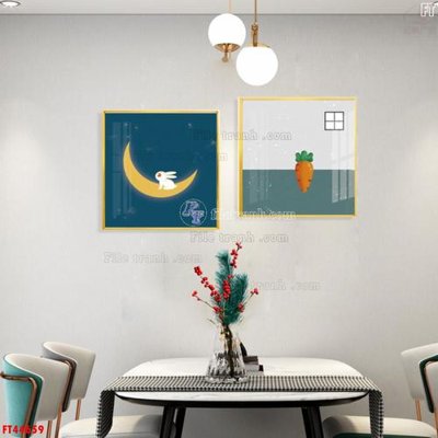 File PSD in ấn File tranh bộ hiện đại FT44659 (chất lượng cao)