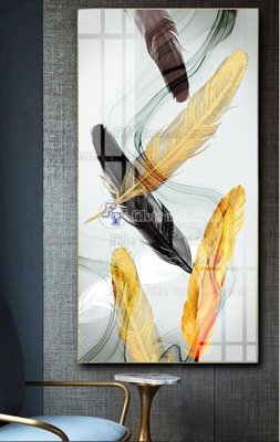 File tranh File tranh hiện đại pha lê gương FT460 (bản gốc) in lụa dán tường