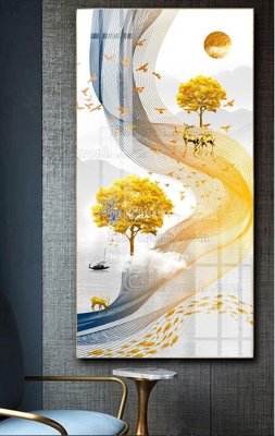 File in ấn File tranh hiện đại pha lê gương FT471 (bản gốc) cao cấp