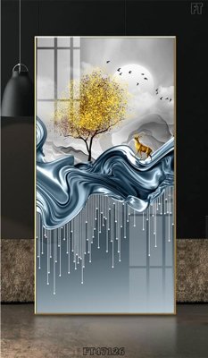 File tranh in tráng gương Tranh treo pha lê gương FT47126 (siêu nét)