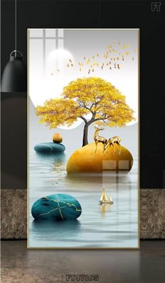 Chi tiết file ảnh Tranh treo pha lê gương FT47195 sắc nét