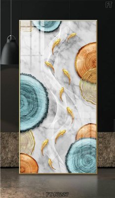 File tranh Tranh treo pha lê gương FT47227 (file gốc) chủ đề phong thủy