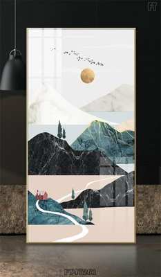 File PSD in ấn Tranh treo pha lê gương FT47261 (chất lượng cao)