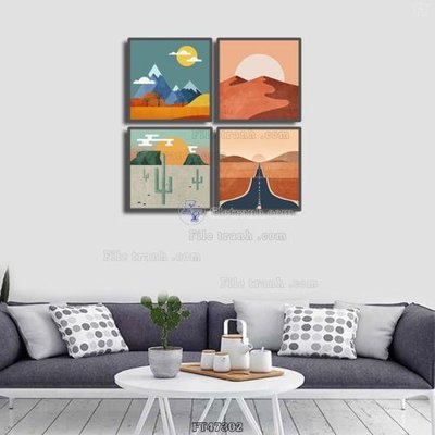 File tranh Tranh treo pha lê gương FT47302 (ảnh gốc) in trần nhà