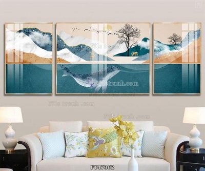 File tranh in tráng gương Tranh treo pha lê gương FT47362 (siêu nét)