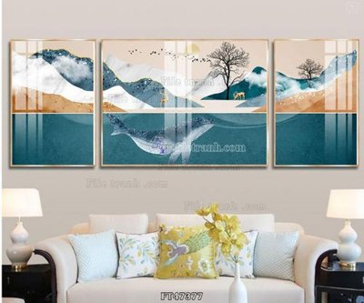 File gốc Tranh treo pha lê gương FT47377 (ảnh chi tiết) để in trần