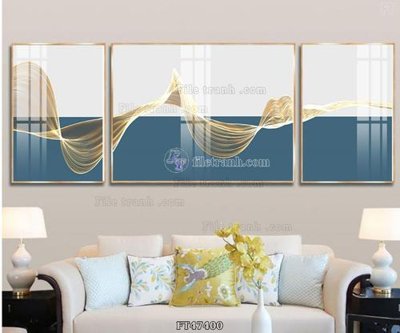 File gốc Tranh treo pha lê gương FT47400 (in lụa) tranh mã đáo