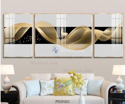 File in trần Tranh treo pha lê gương FT47401 (bản gốc) mây trời