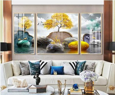 Tải file gốc in lụa Tranh treo pha lê gương FT47456 siêu nét