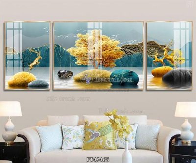 File tranh gốc PSD Tranh treo pha lê gương FT47465 còn nguyên layer