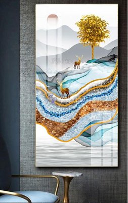 File tranh File tranh hiện đại pha lê gương FT475 (gốc) in film