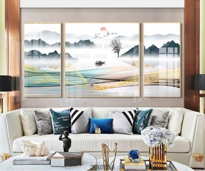 Hình ảnh file gốc in lụa Tranh treo pha lê gương FT47514