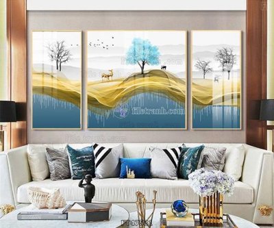 File tranh Tranh treo pha lê gương FT47531 (bản gốc) treo quán cafe