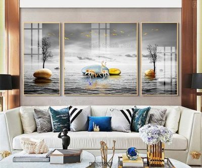 File tranh Tranh treo pha lê gương FT47537 (gốc) chủ đề con người