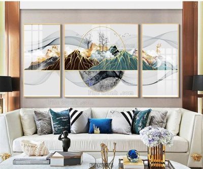 File gốc Tranh treo pha lê gương FT47576 (in lụa) họa tiết 3D