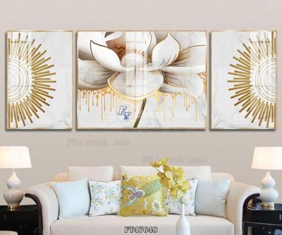 File gốc Tranh treo pha lê gương FT47648 (in 3D) cho trang trí