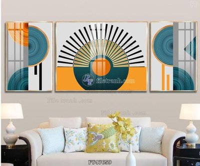 File in trần Tranh treo pha lê gương FT47659 (bản gốc 3D) sống động