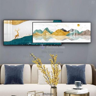 File tranh trang trí Tranh treo pha lê gương FT47690 (file gốc)