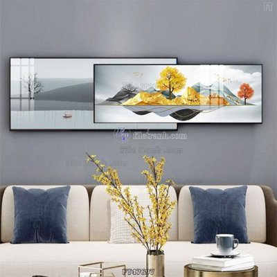 Download file gốc Tranh treo pha lê gương FT47697 (in mica) trong suốt