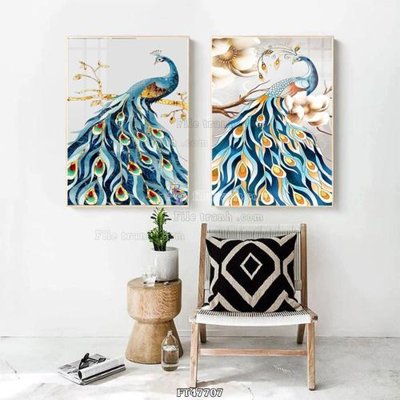 File gốc Tranh treo pha lê gương FT47707 (trang trí) phòng ngủ