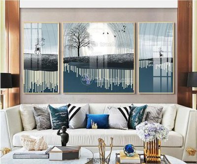 File in trần Tranh treo pha lê gương FT47759 (bản gốc) bầu trời