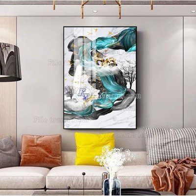 File gốc File tranh hiện đại pha lê gương FT486 (trang trí) phòng ngủ