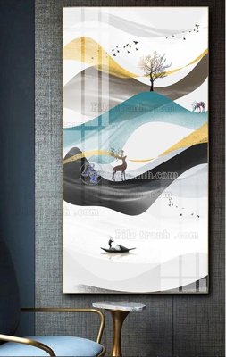 Tải file File tranh hiện đại pha lê gương FT502 (gốc) làm tranh trang trí