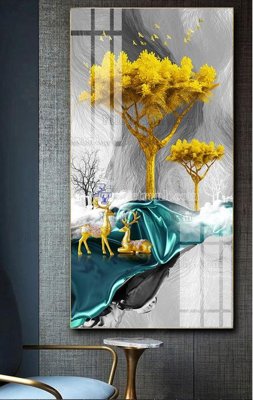 File in trần File tranh hiện đại pha lê gương FT520 (bản gốc) bầu trời