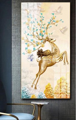 File gốc File tranh hiện đại pha lê gương FT544 (dành cho trang trí nội thất)