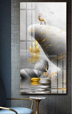 File tranh in trần File tranh hiện đại pha lê gương FT548 (ảnh gốc siêu nét)