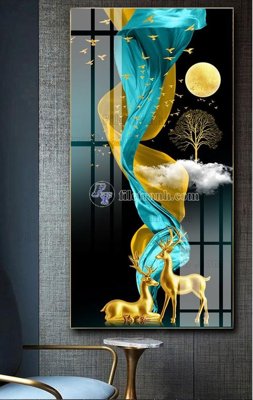 File gốc File tranh hiện đại pha lê gương FT549 (trang trí) phòng làm việc