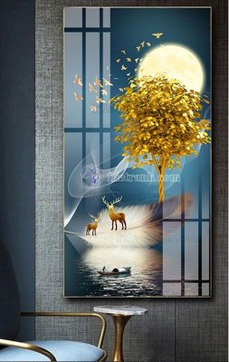 File tranh File tranh hiện đại pha lê gương FT551 (bản gốc) in canvas