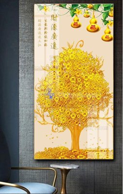 File ảnh File tranh hiện đại pha lê gương FT560 (gốc) in PP, decal