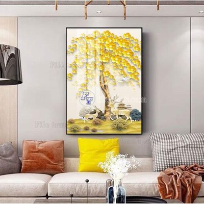 File in lụa File tranh hiện đại pha lê gương FT565 (tân cổ điển) File tranh hiện đại pha lê gương FT565