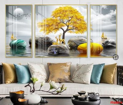 Tải file gốc File tranh hiện đại pha lê gương FT60014 dùng cho in ấn