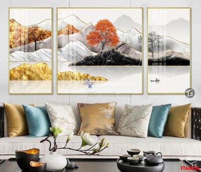 File ảnh File tranh hiện đại pha lê gương FT60036 (gốc) trang trí khách sạn