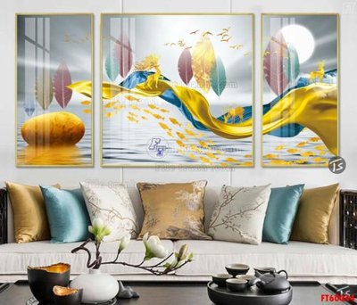 Cung cấp file tranh gốc File tranh hiện đại pha lê gương FT60044 độc quyền