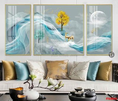 Hình ảnh gốc File tranh hiện đại pha lê gương FT60045 (để in khổ lớn)