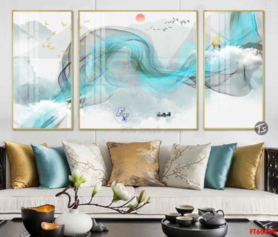 File ảnh File tranh hiện đại pha lê gương FT60048 (gốc) in decal dán tường