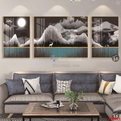 File gốc File tranh hiện đại pha lê gương FT60071 (cho in UV) siêu nét