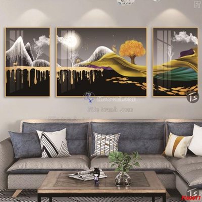 File tranh gốc File tranh hiện đại pha lê gương FT60077 (sắc nét từng chi tiết)