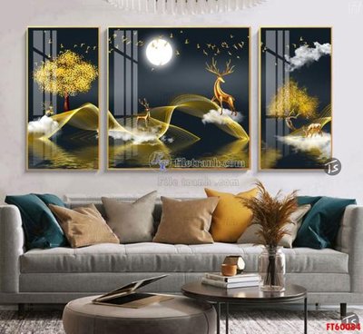 File gốc File tranh hiện đại pha lê gương FT60084 (in tráng gương) nghệ thuật